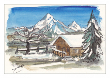 Le chalet et la Dent d'Oche - Bernex - Haute-Savoie