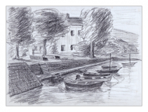 Derrière l'usine