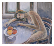 Nu à la table bleue