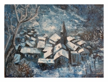 Village bleu