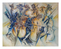 Violoncelles en jaune